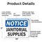 Signmission Janitorial Supplies, 10 in W x Rectangle, Aluminum OS-2PACK-NS-A-710-L-13754 - alternate 2